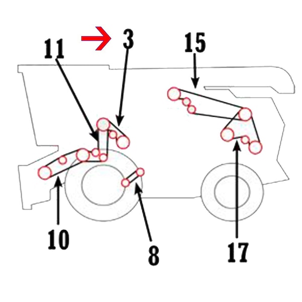 Aftermarket H143700 Beater Drive Belt Fits John Deere Combine CTS CTS II CTS RICE COB40-0701 - main
